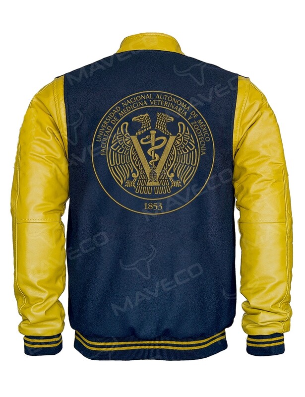 CHAMARRA MAVERICK FAC VETERINARIA Y ZOOTECNIA CABALLERO PIEL/PAÑO UNAM©
