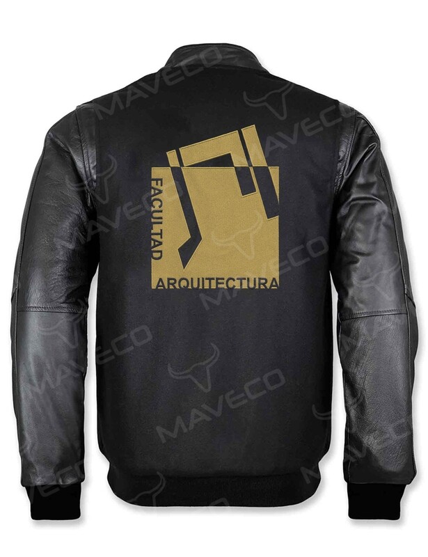 CHAMARRA MAVERICK FAC ARQUITECTURA CABALLERO PIEL/PAÑO  BLACK UNAM©