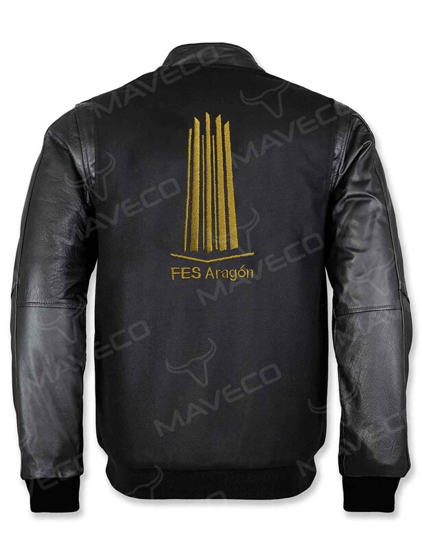 CHAMARRA MAVERICK FES ARAGÓN CABALLERO PIEL/PAÑO BLACK UNAM©