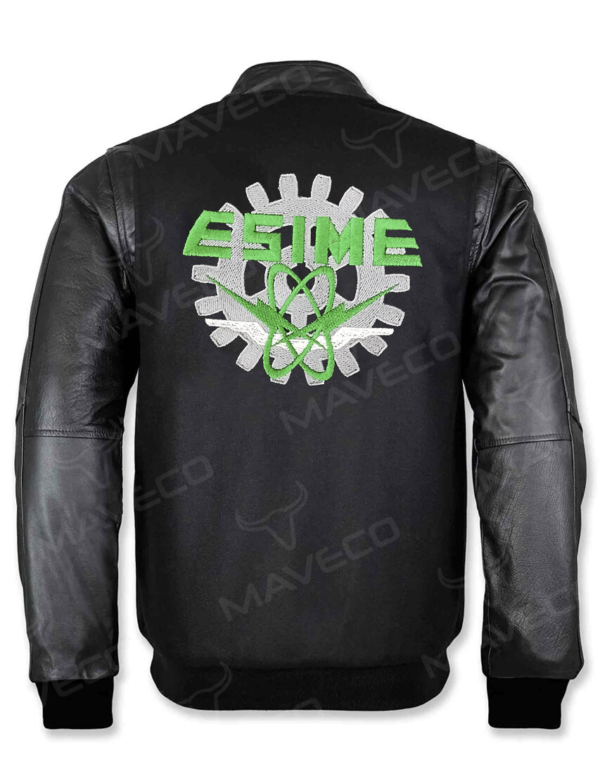CHAMARRA MAVERICK ESIME CABALLERO PIEL/PAÑO IPN BLACK