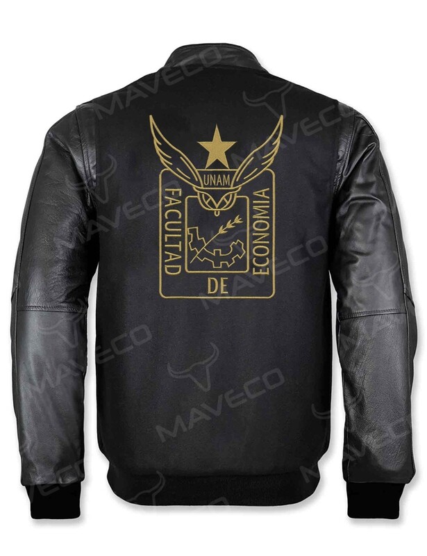CHAMARRA MAVERICK FAC ECONOMÍA CABALLERO PIEL/PAÑO BLACK UNAM©