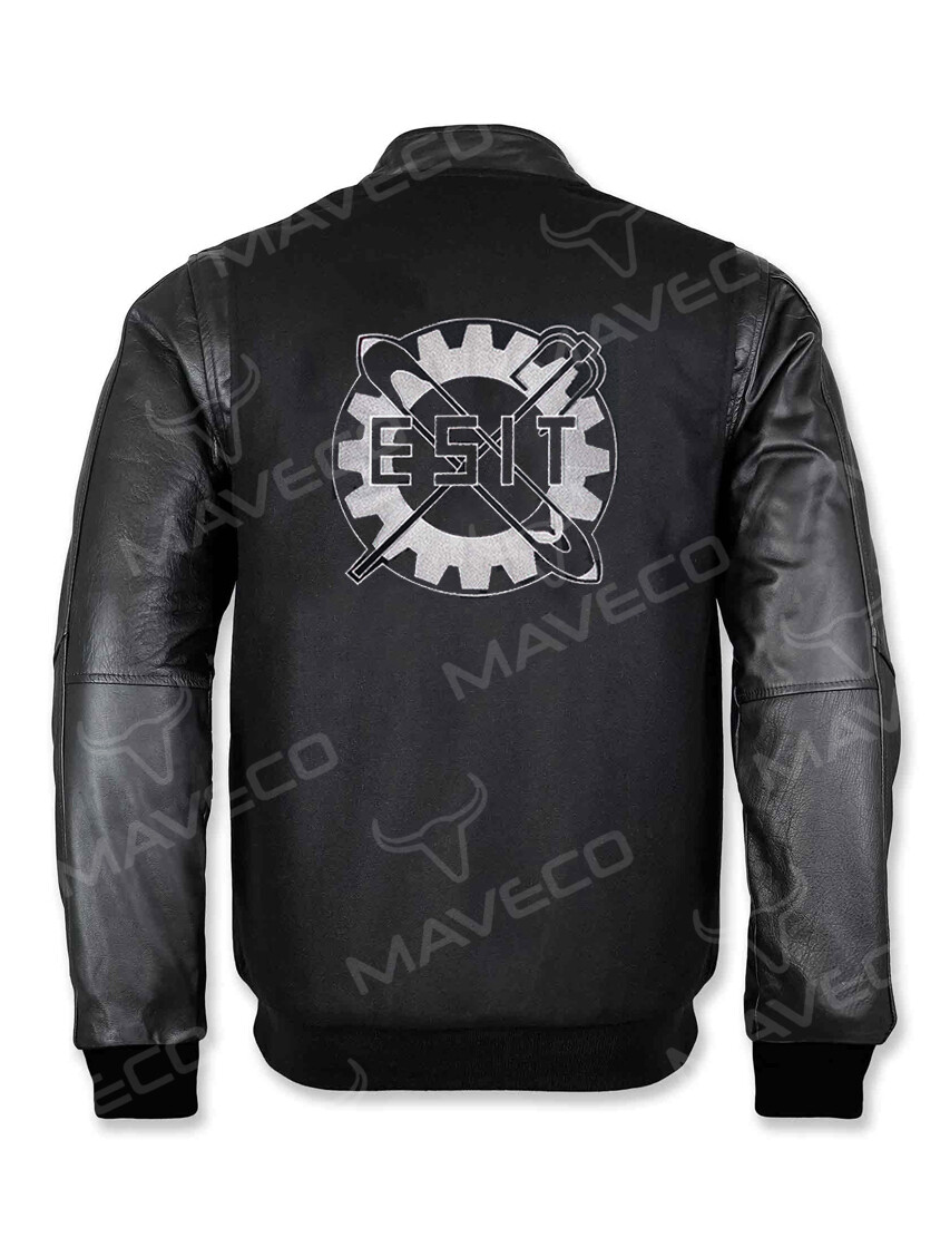 CHAMARRA MAVERICK ESIT CABALLERO PIEL/PAÑO IPN BLACK