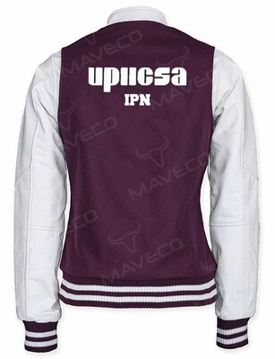 CHAMARRA MAVERICK UPIICSA DAMA PIEL/PAÑO IPN