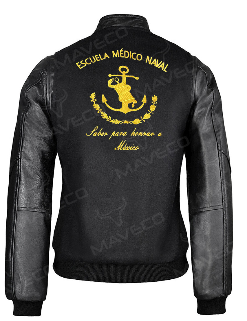 CHAMARRA MAVERICK ESCUELA MÉDICO NAVAL DAMA PIEL/PAÑO