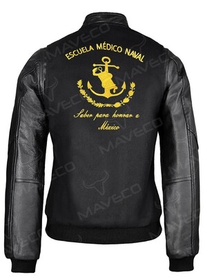CHAMARRA MAVERICK ESCUELA MÉDICO NAVAL DAMA PIEL/PAÑO