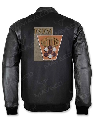 CHAMARRA MAVERICK ESFM CABALLERO PIEL/PAÑO IPN BLACK