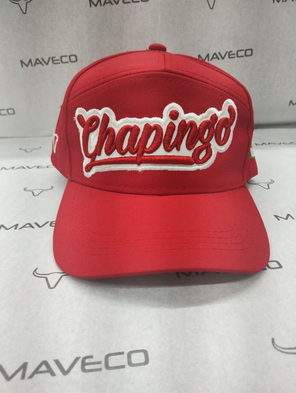 GORRA CHAPINGO LETRAS ROJO