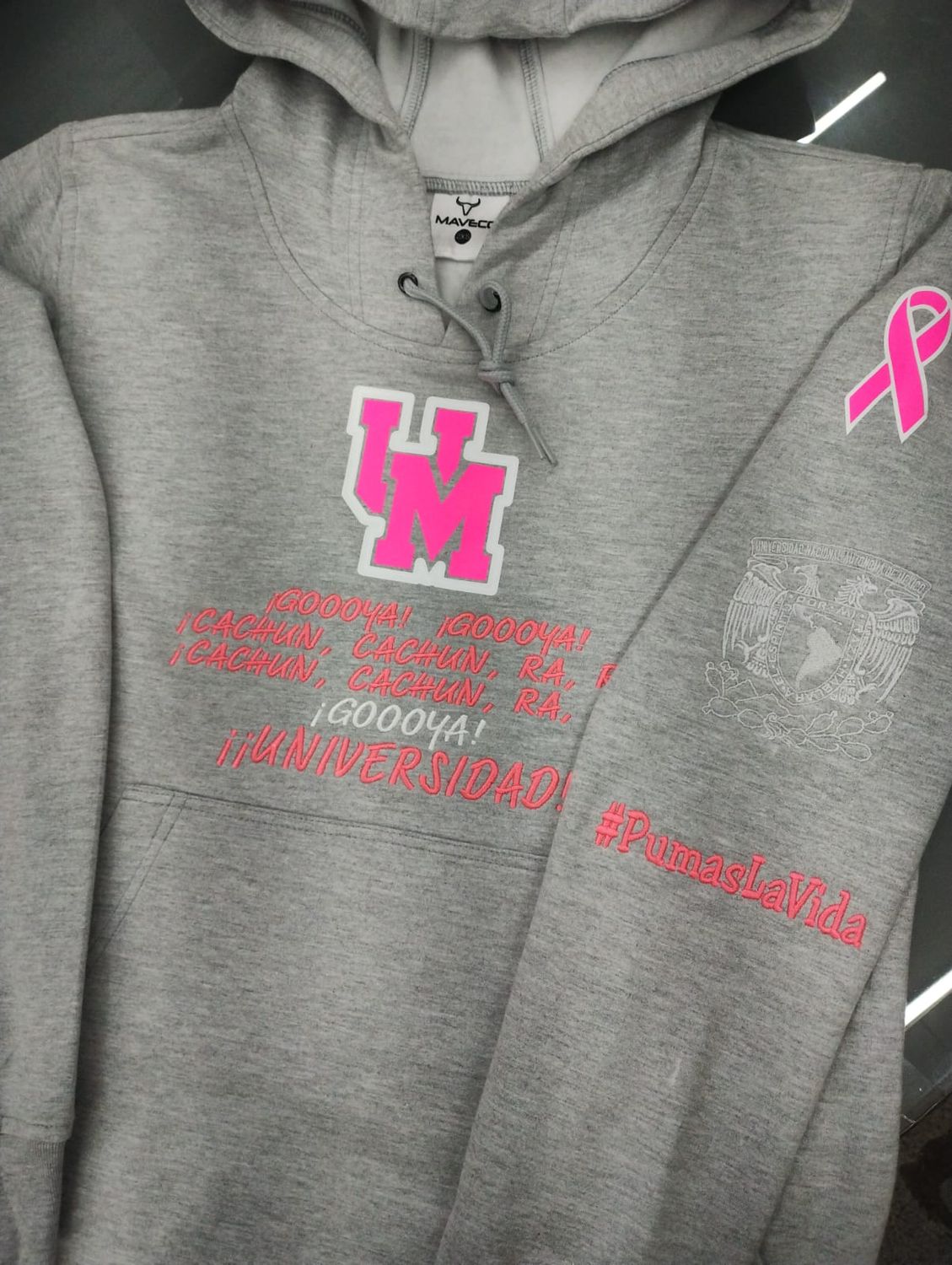 SUDADERA PINK OCTOBER UNAM