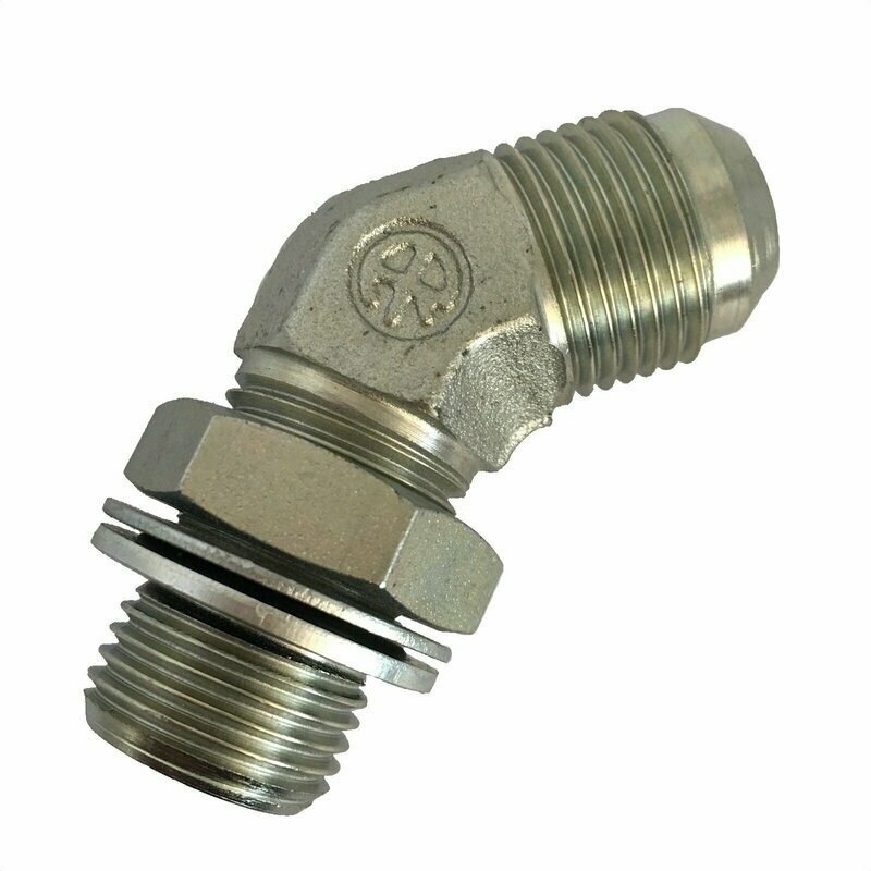 Codo 45º macho-macho 7/8" JIC - 1/2" GAS