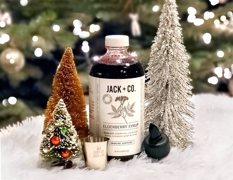 Holiday Bundle (16 oz Elderberry Syrup, Pour Spout + Shot Glass)