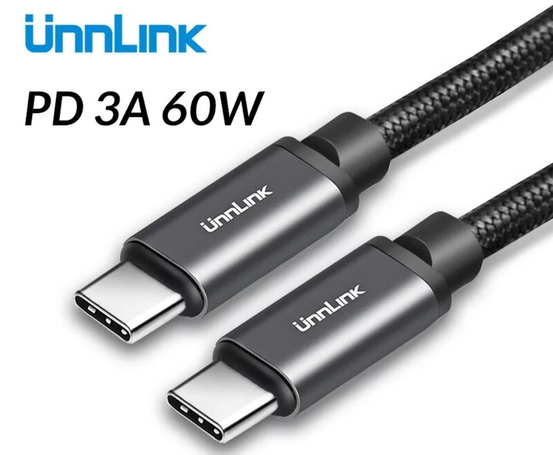 UnnLink สาย USB-C 3.1 รองรับ PD 60 Watts สุดยอดสายชาร์จมือถือ