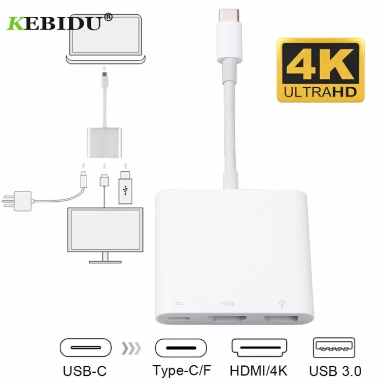 KEBIDU สายแปลง USB-C เป็น HDMI HUB