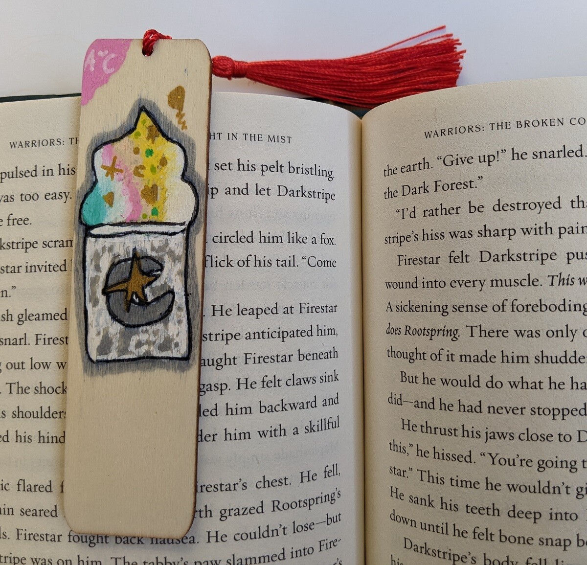 Hand Painted Wooden Bookmark - Smoothie