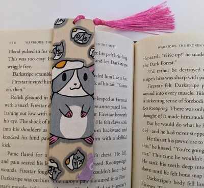 Hand Painted Wooden Bookmark - Hamster
