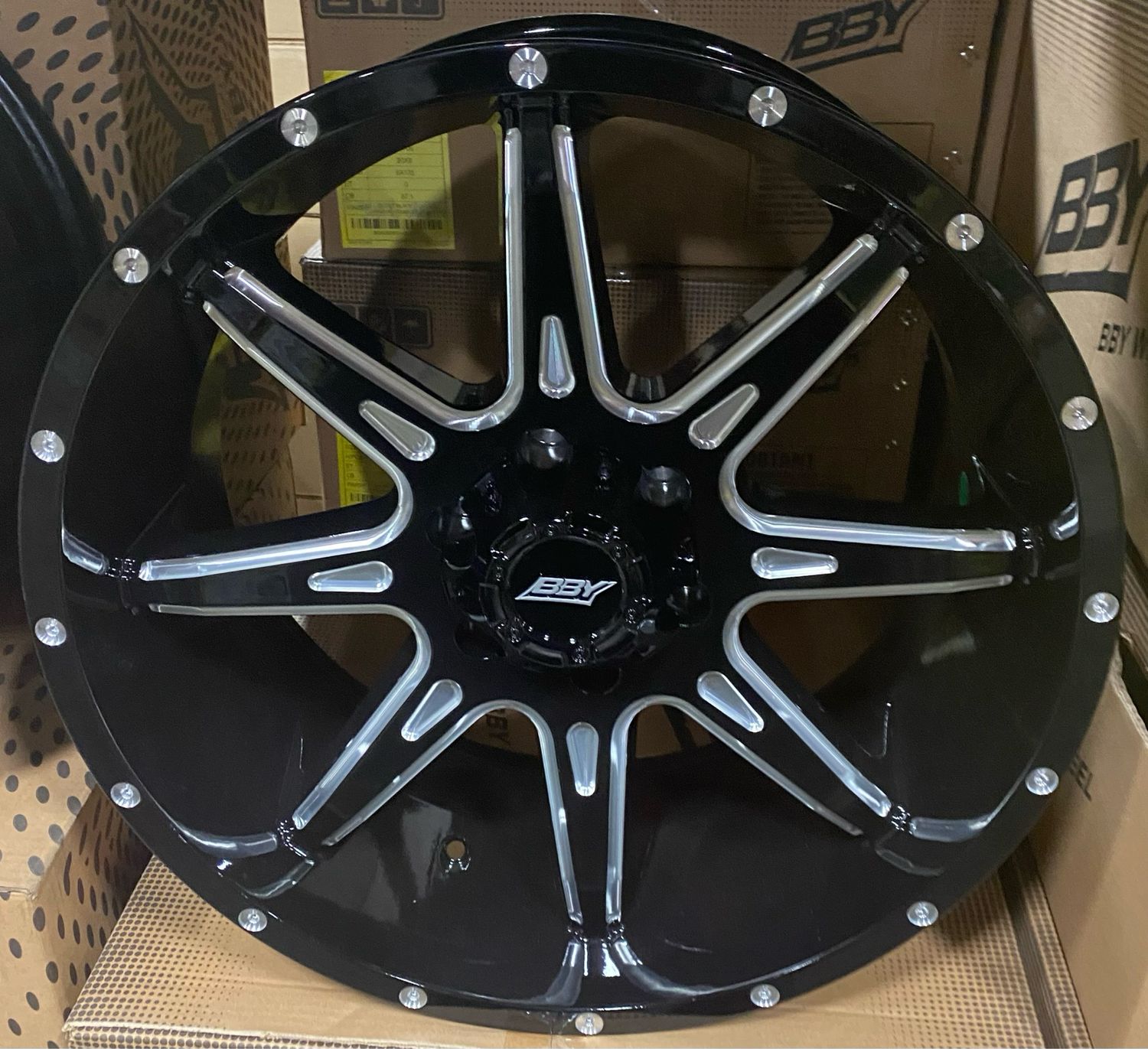 BBY 06 T-REX BLACK WHEELS  MILLED WINDOWS &amp; MILLED RIVETS