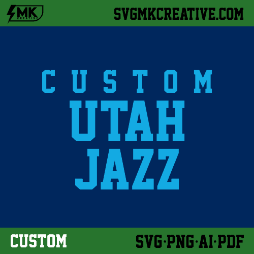 Utah Jazz Blue Logo Custom Made Crop Top