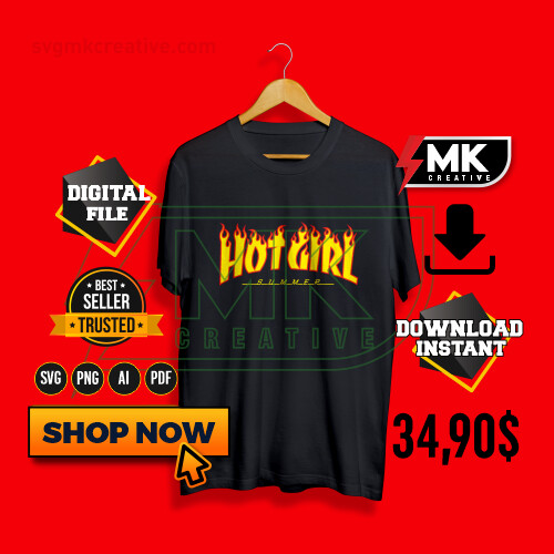 Instant Download Hot Girl Style Logo