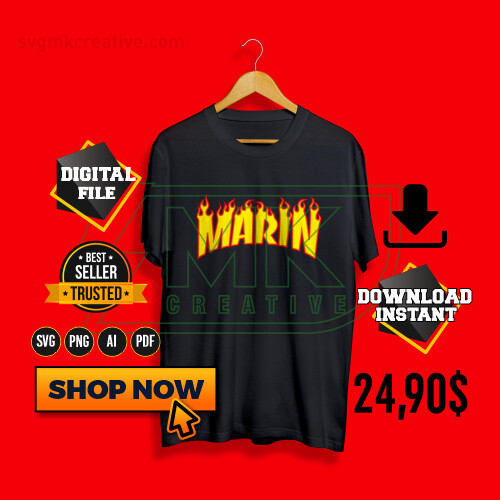 Custom Thrasher Marin Logo Parody