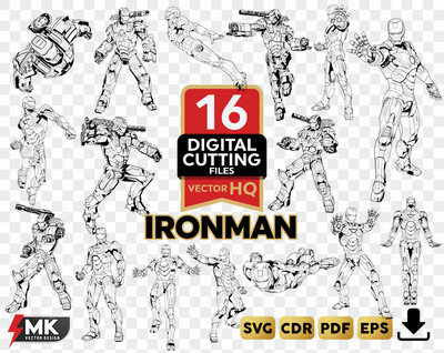 Iron Man SVG Silhouette Clipart