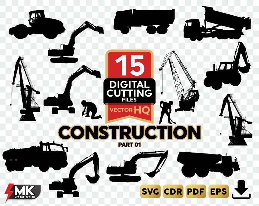 CONSTRUCTION #01 SVG, Silhouette clipart, CDR, PDF, EPS, Vector