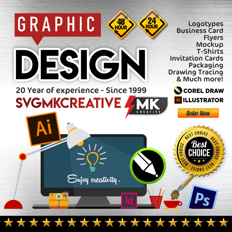 I will do creative graphic design for you