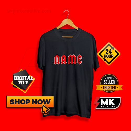 ACDC LOGO WITH YOUR NAME
