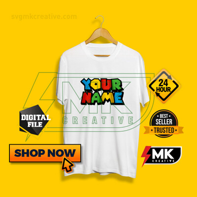 SUPER MARIO Logo with your Name