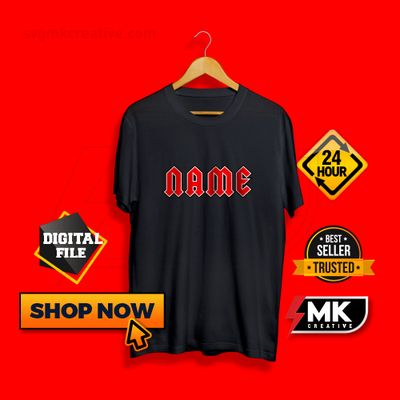 ACDC LOGO WITH YOUR NAME