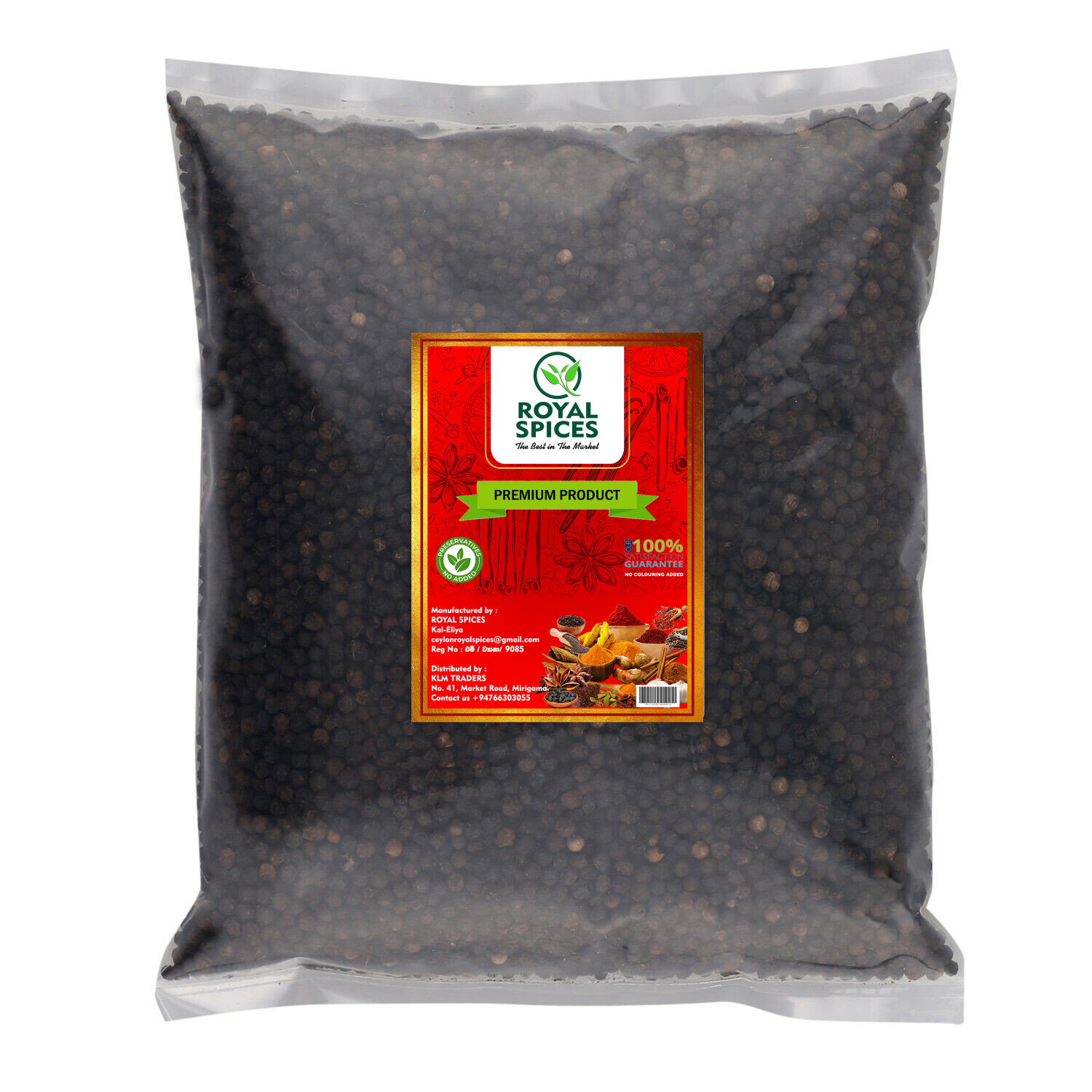Black Pepper Organic Ceylon Whole Sri-Lanka