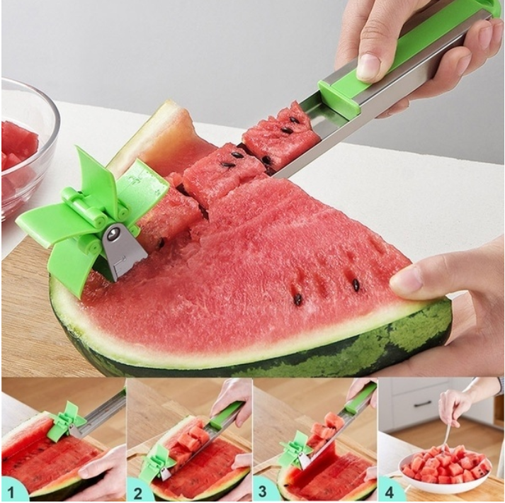 Multifunctional Stainless Steel Windmill Watermelon Slicer Fruit Dividers Cantal