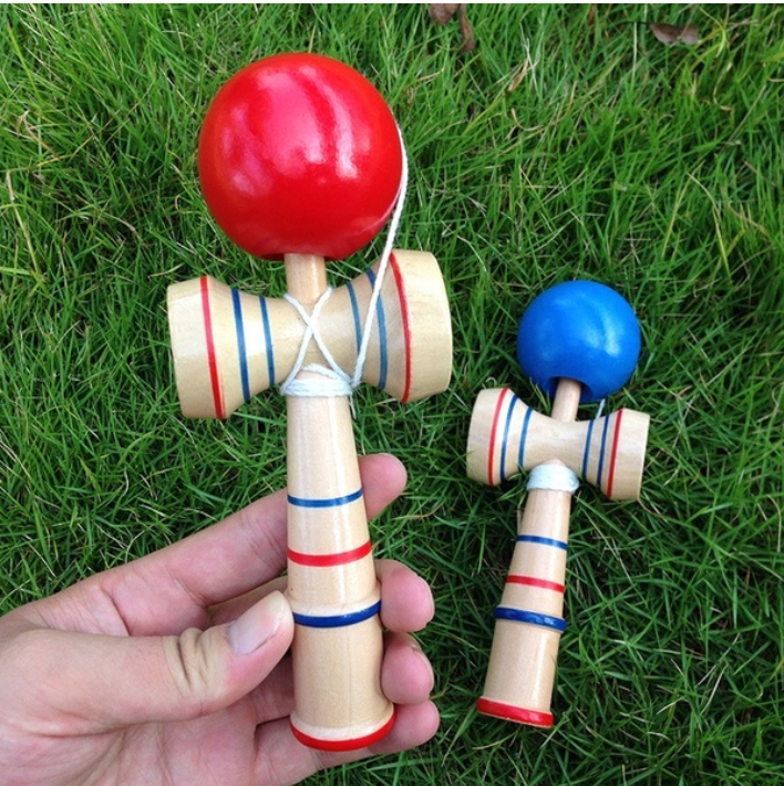 Japanese Traditional Skillful Juggling Wood Game Kids Wooden Coordinate  Ball Bil