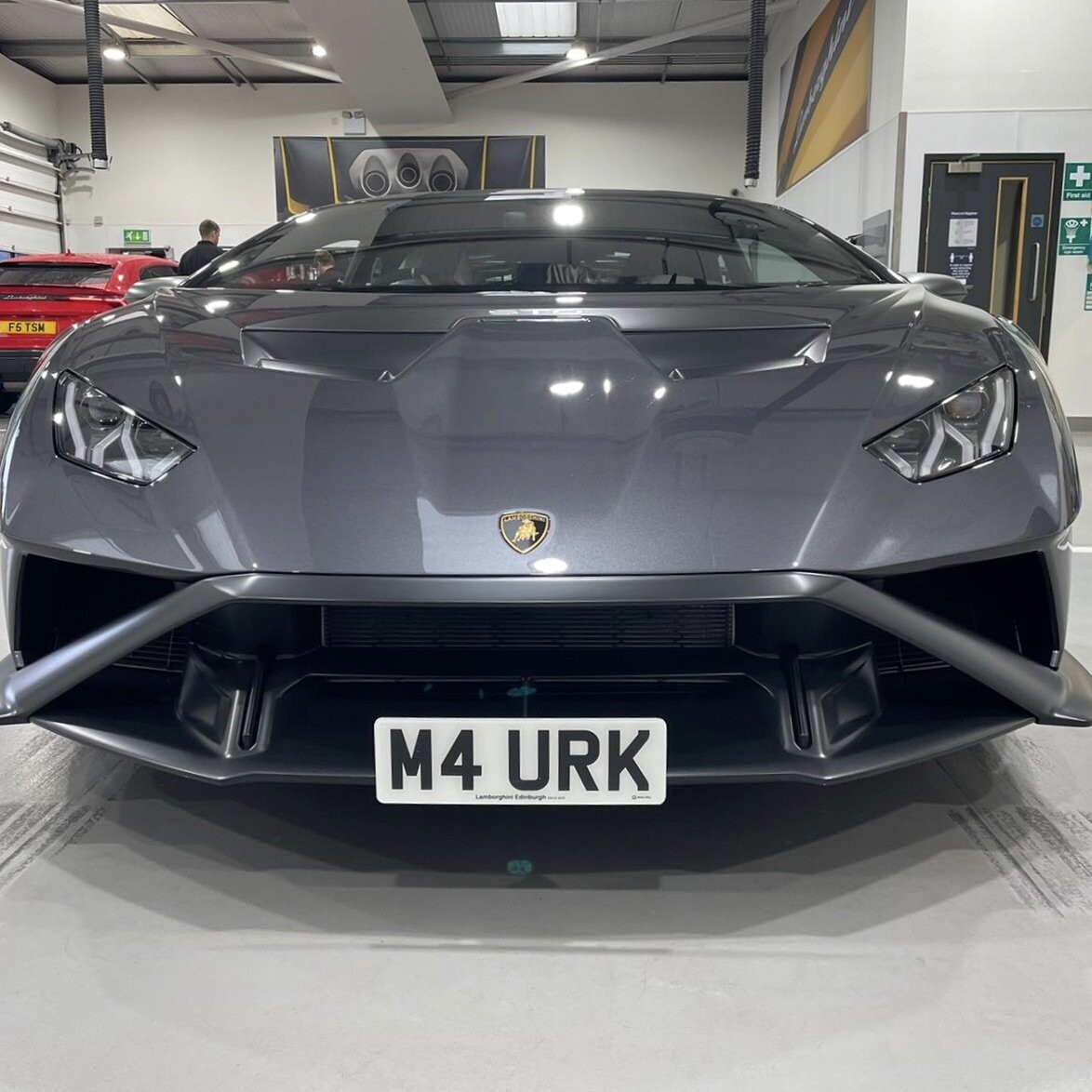 Lamborghini Huracan STO front license