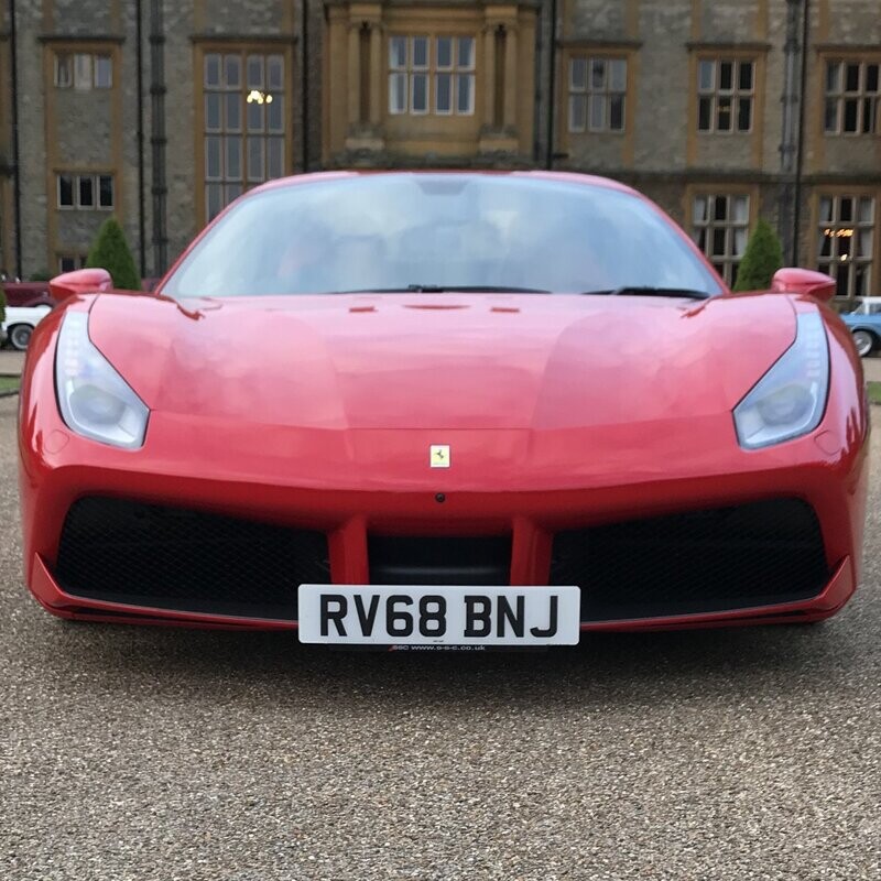 Ferrari 488 no drill front license mount
