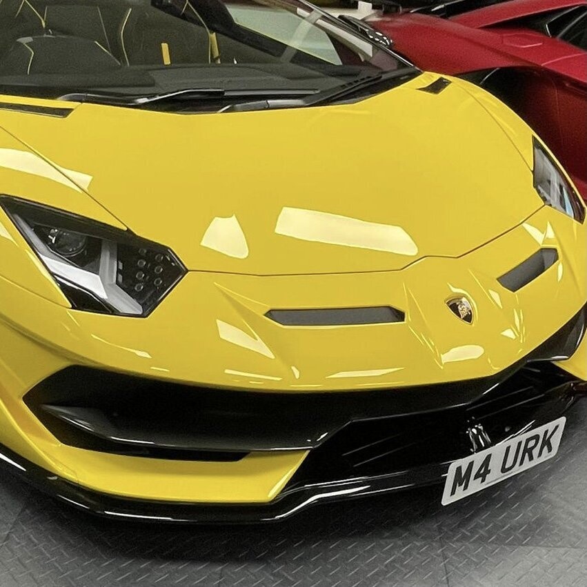 Removable Lamborghini Aventador SVJ license