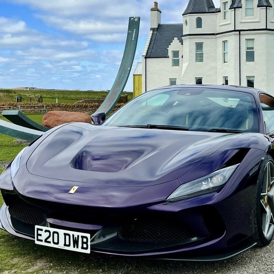 Ferrari F8 Tributo front license plate mount