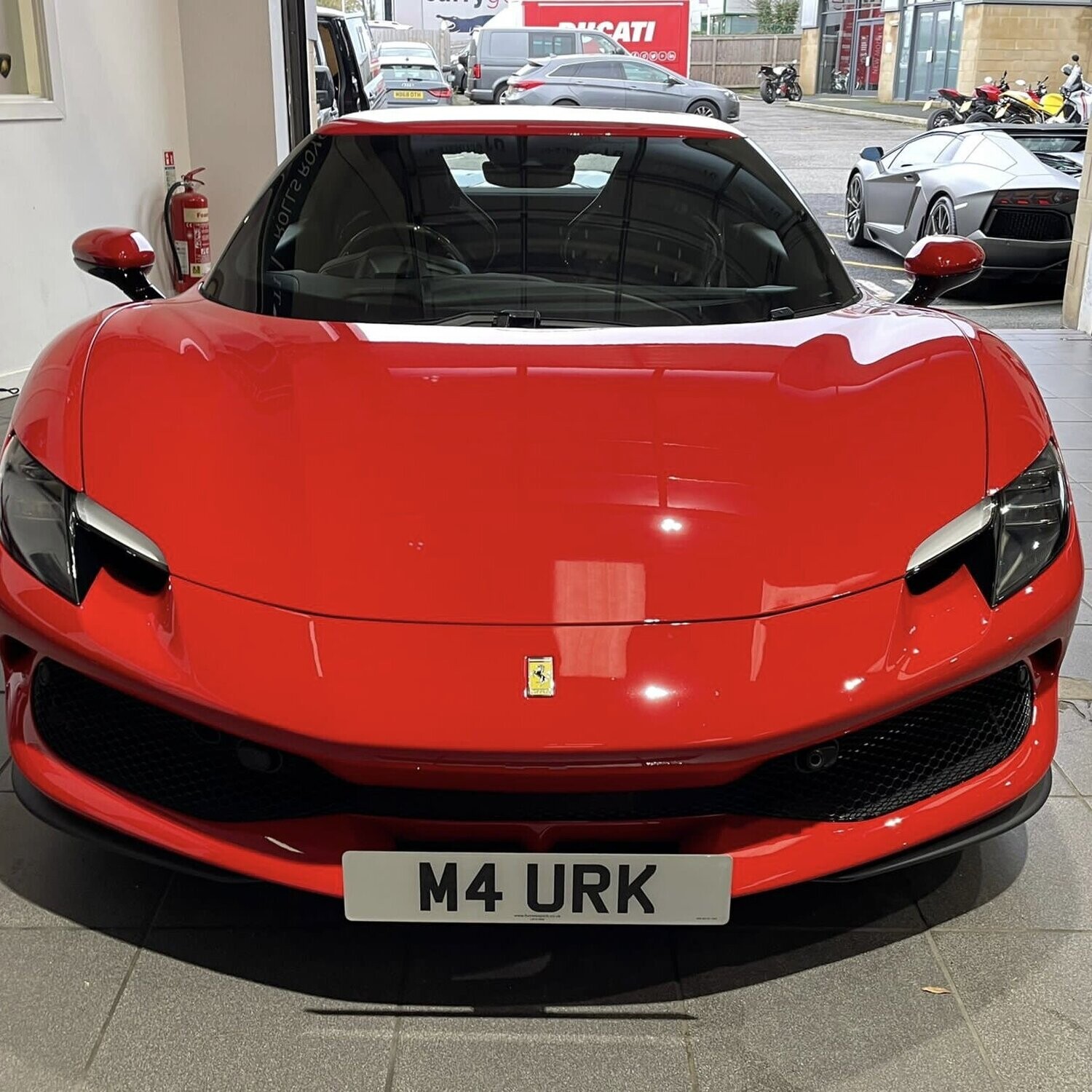 Quick fit Ferrari 296 license frame