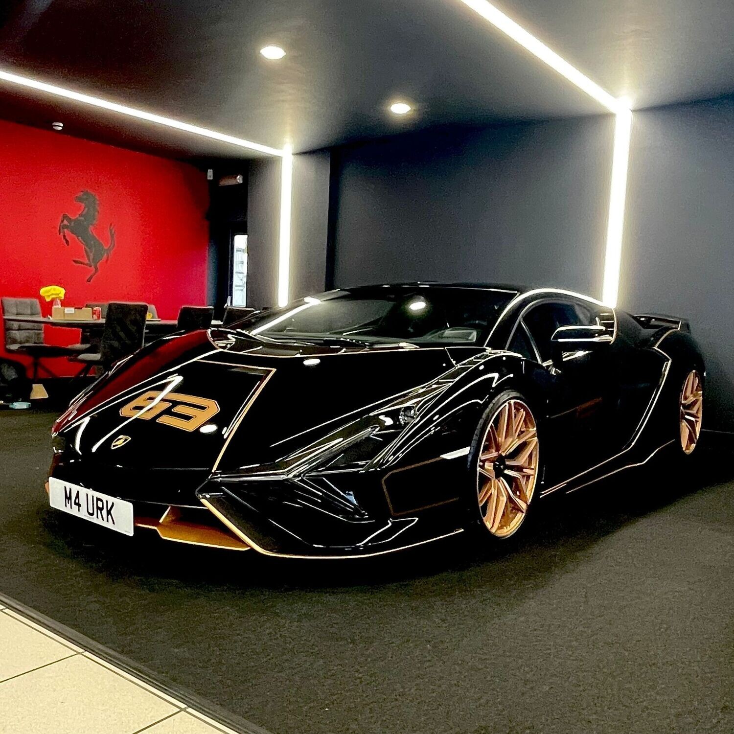 Lamborghini Sian front license plate bracket