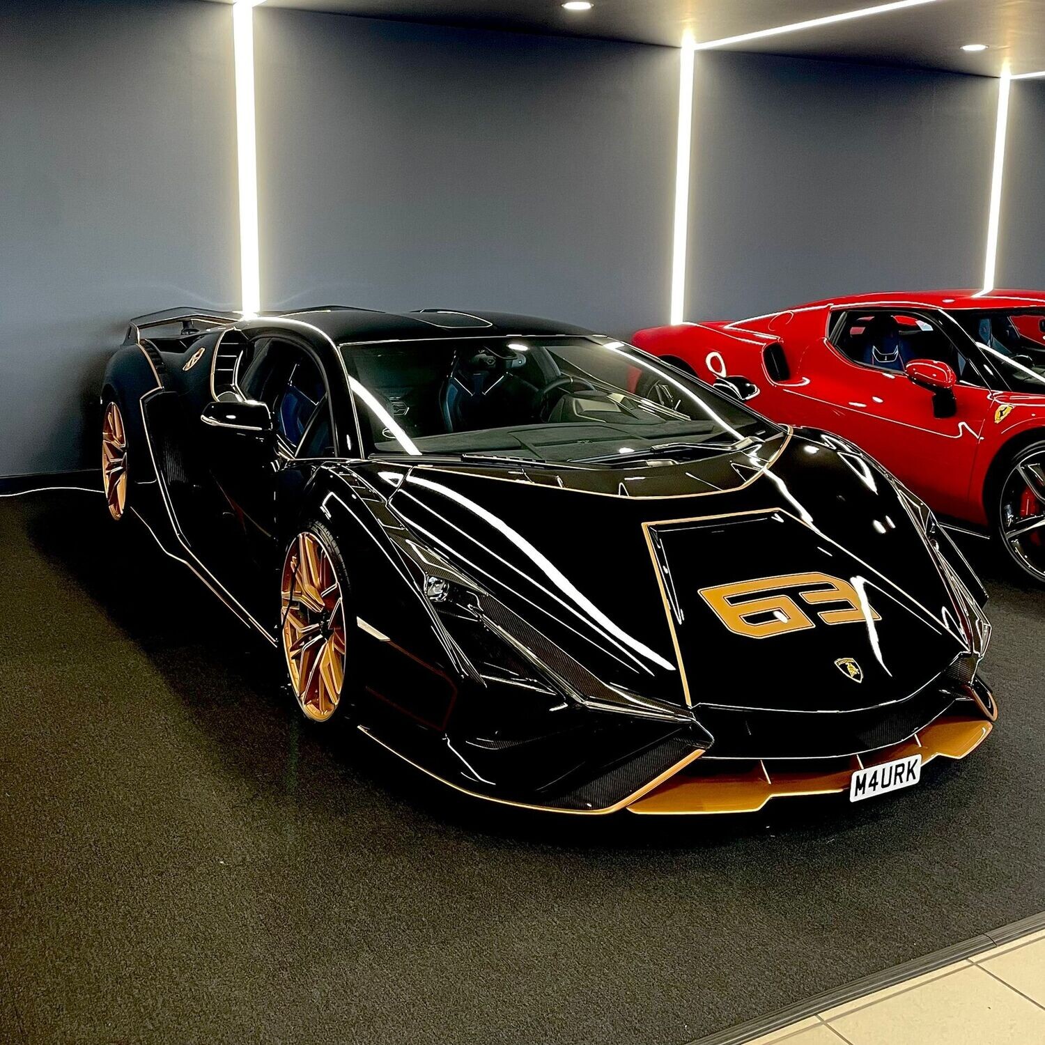 Lamborghini Sian quick release front license plate