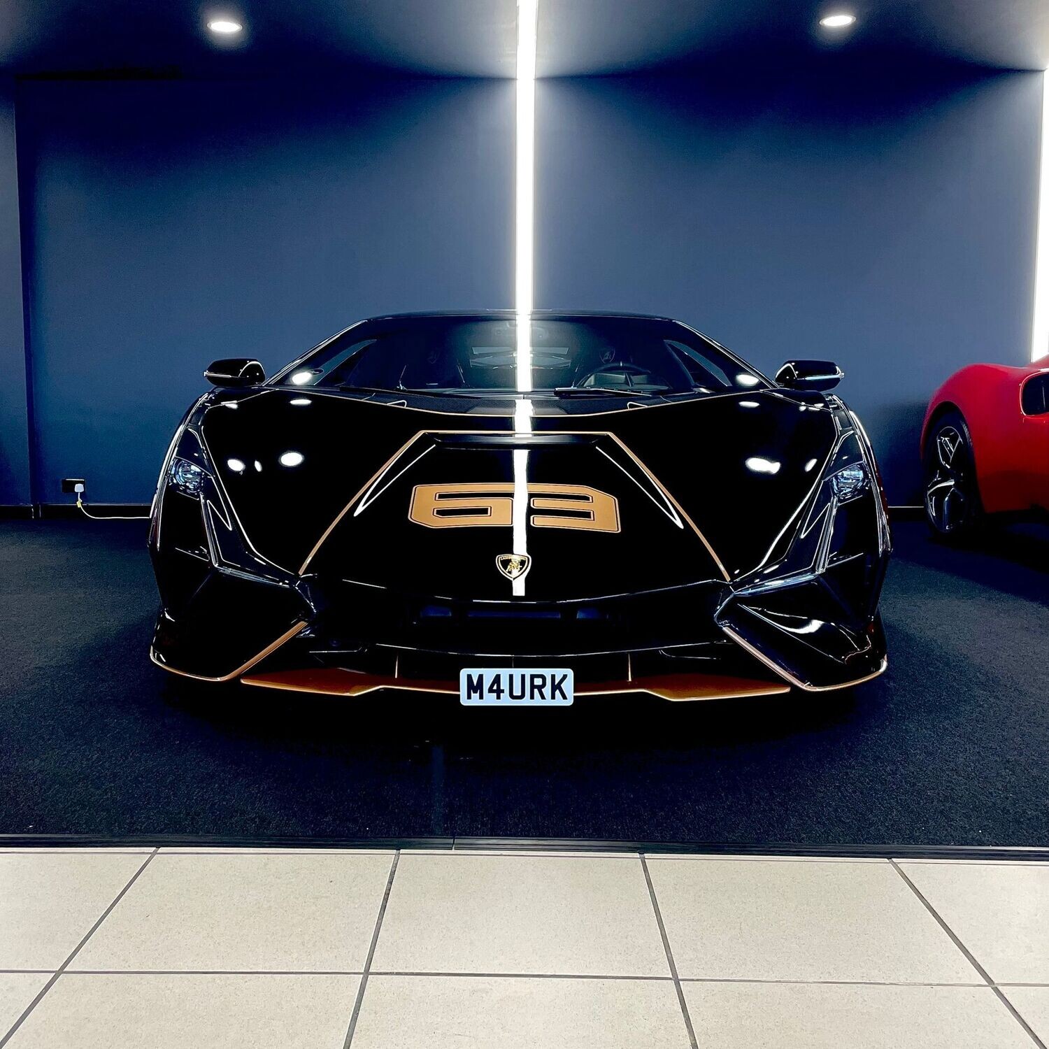 Lamborghini Sian quick release front license plate frame
