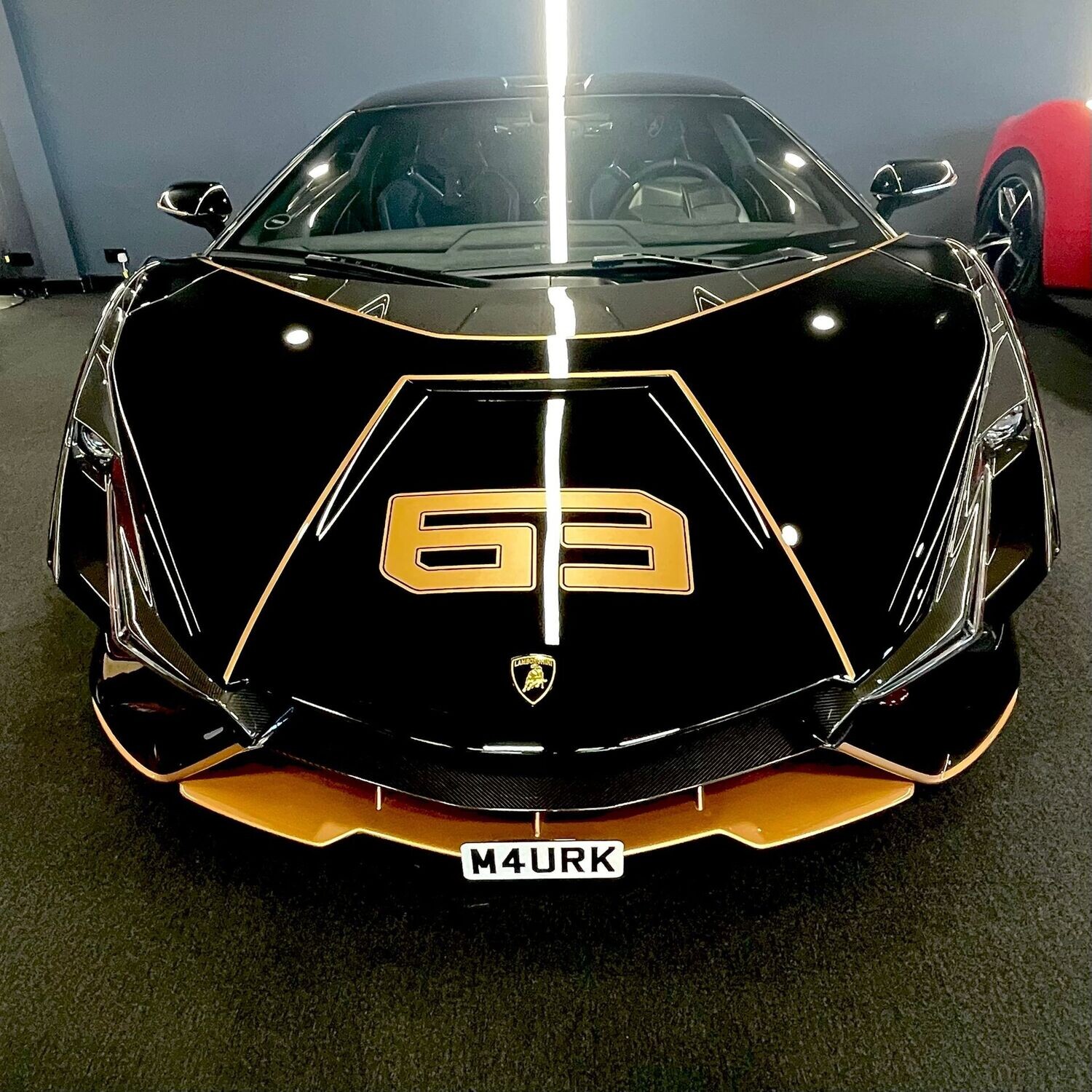 Lamborghini Sian quick release front license plate holder
