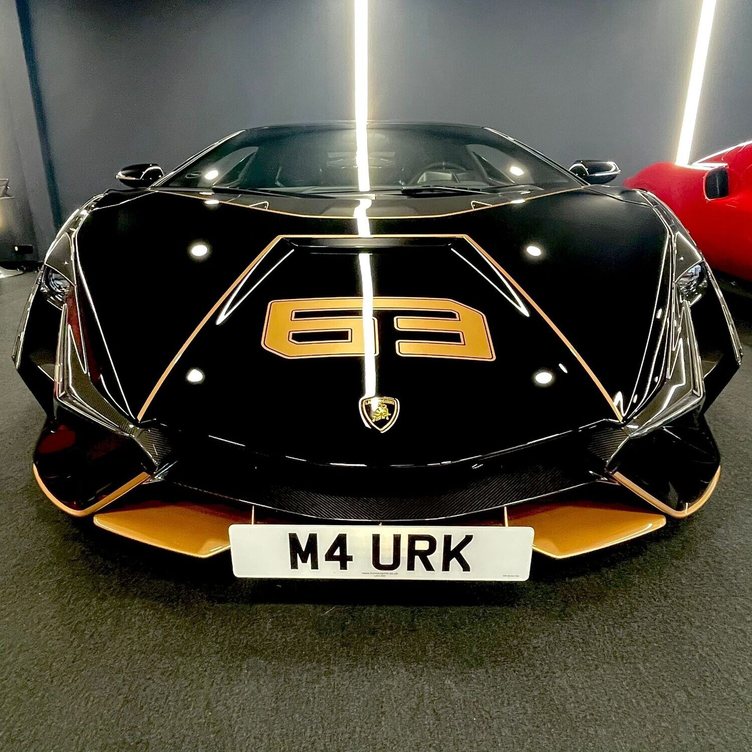 Lamborghini Sian quick release front license plate mount