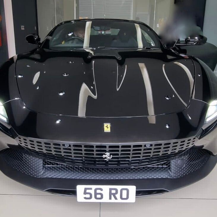 Ferrari Roma front license mount