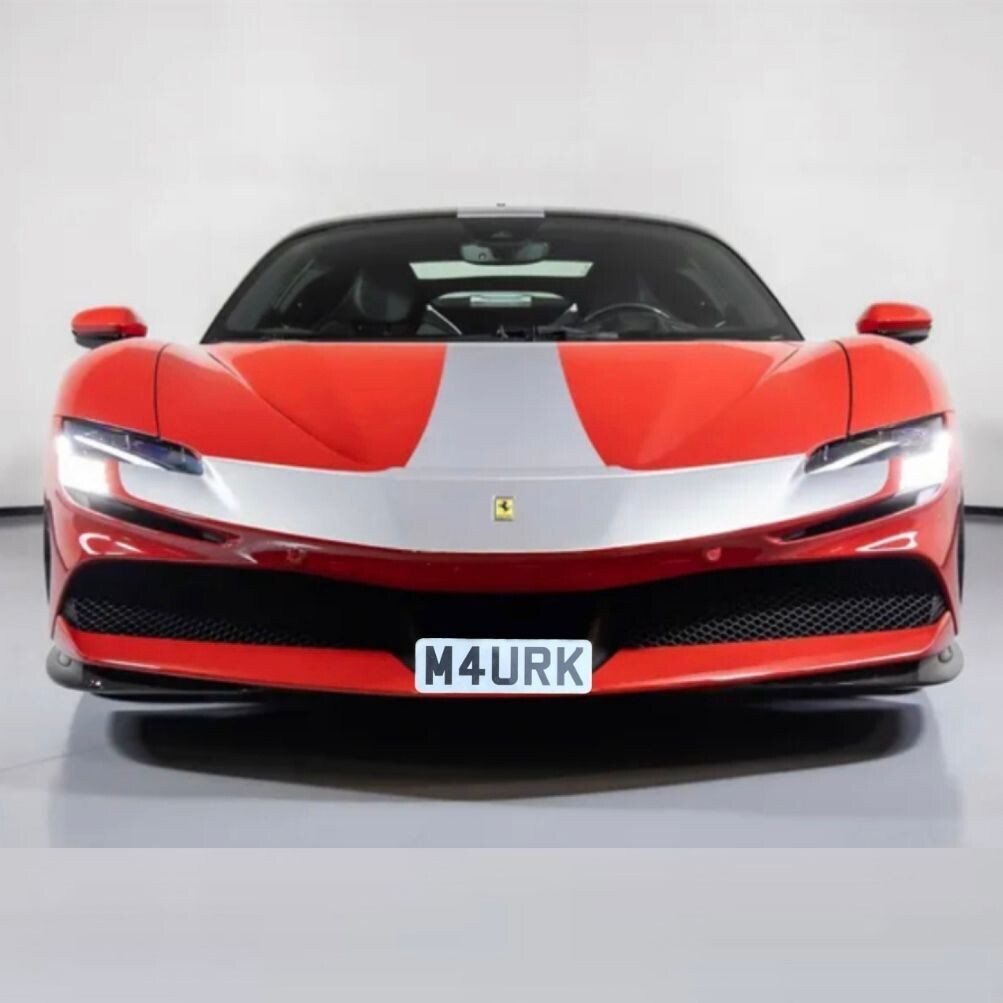 Ferrari SF90 Spider no drilling front license plate holder