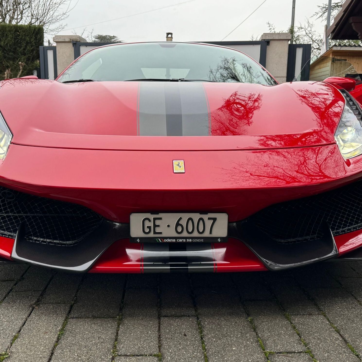 Ferrari 488 Pista Spider front license mount