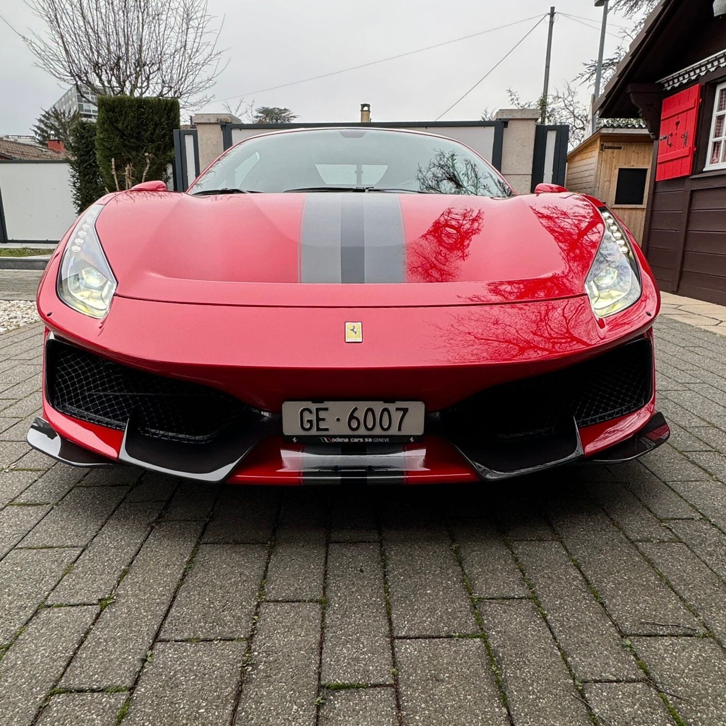 Ferrari 488 Pista front license holder