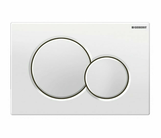 GEBERIT - SIGMA01 PLACCA BIANCA DOPPIO PULSANTE 115.770.11.5
