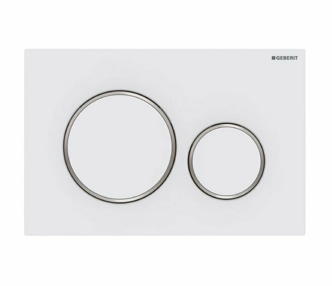 GEBERIT - SIGMA20 PLACCA BIANCA / CROMO 115.882.KJ.1