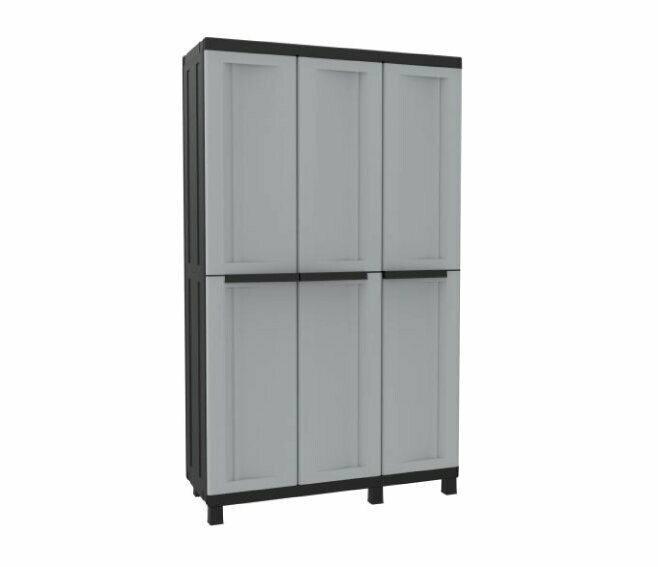 TERRY - ARMADIO TWIST BLACK 3 ANTE ALTO 102X39X170 CM. GRIGIO/NERO