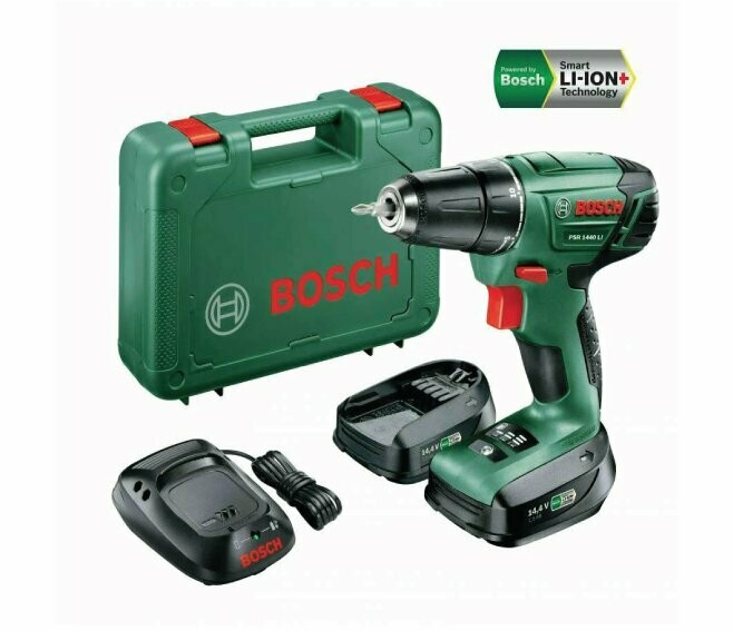 BOSCH - TRAPANO/AVVITATORE 14,4 V 1,5 AH 2 BATTERIE AL LITIO 060395430M