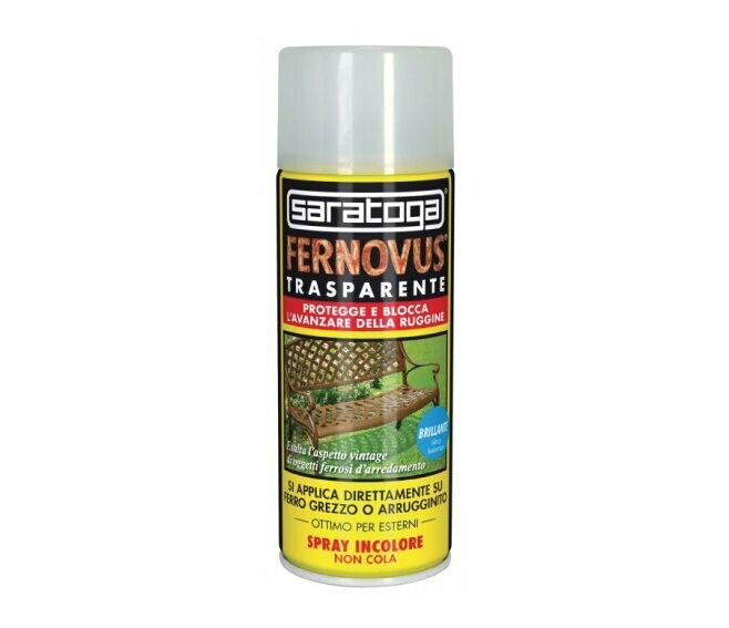 SARATOGA - FERNOVUS SPRAY TRASPARENTE LUCIDO BLOCCA RUGGINE 400 ML.